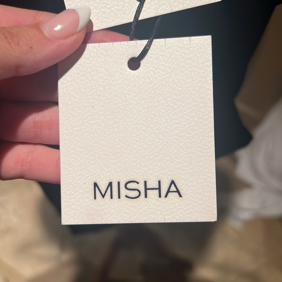 Misha Twist knot black halter keyhole bodysuit - Picture 4 of 4